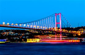 Bosphorus Bridge, entrance to the European Istanbul